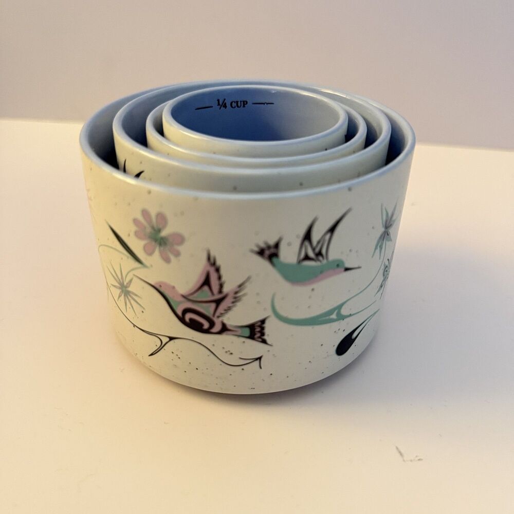 Hummingbird Ceramic Measuring Cups Stacking Native Southwest